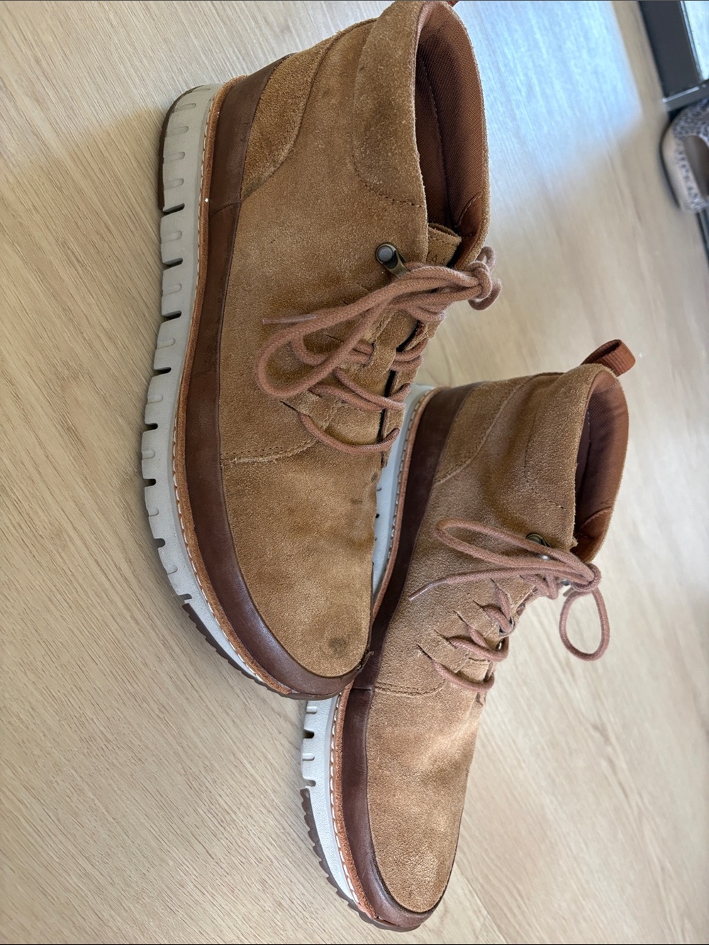 Cole Haan Men's Suede Chukka Boots in Tan and Brown